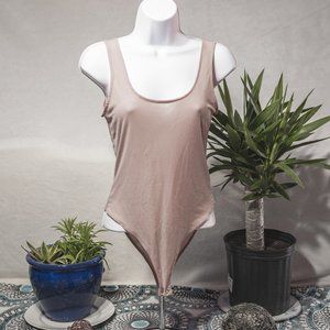 Forever 21 Sheer Pink Bodysuit